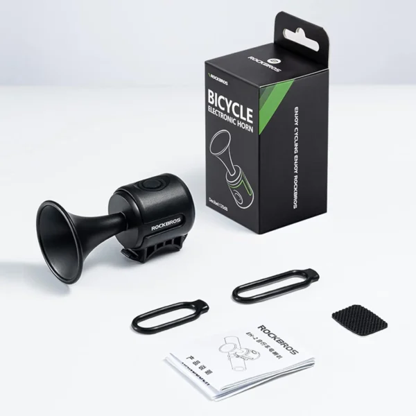 Rockbros 34210002001 electronic bicycle bell - blackeng