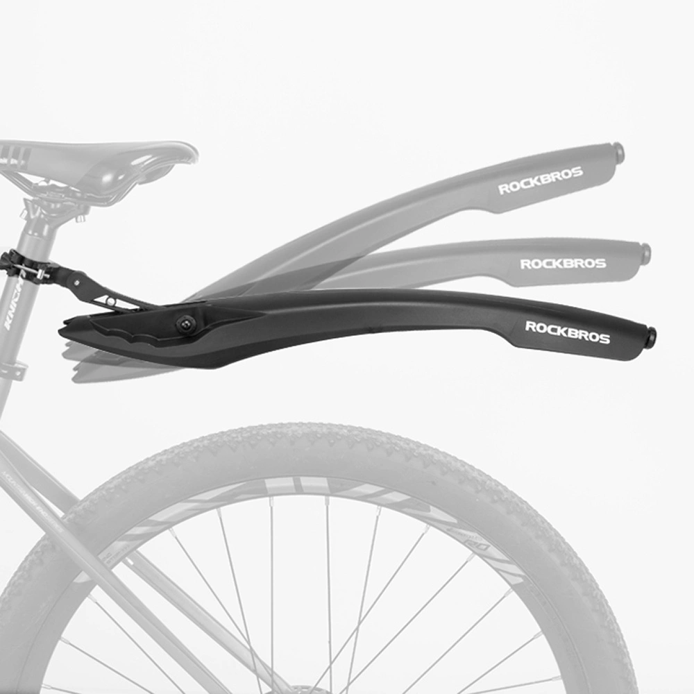 Rockbros DNB8001 mudguard with red LED light - blackeng