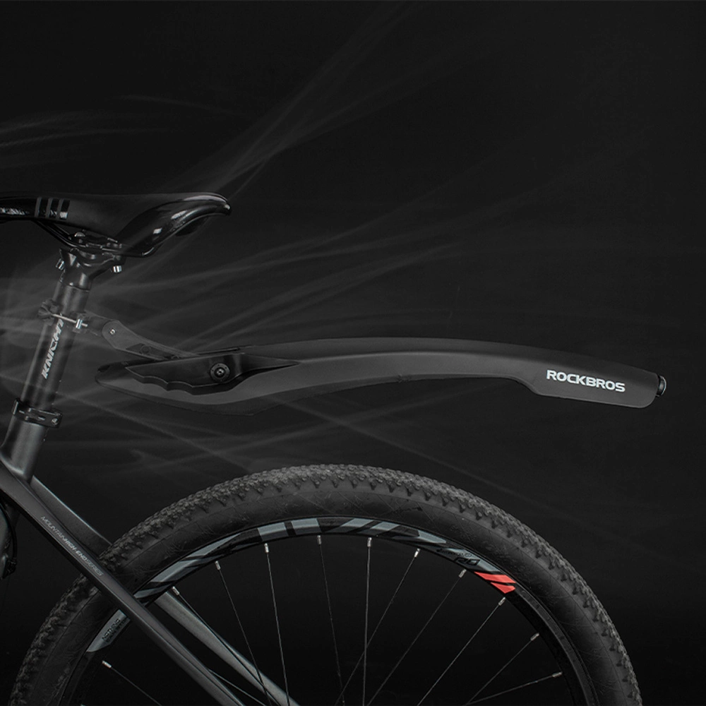 Rockbros DNB8001 mudguard with red LED light - blackeng