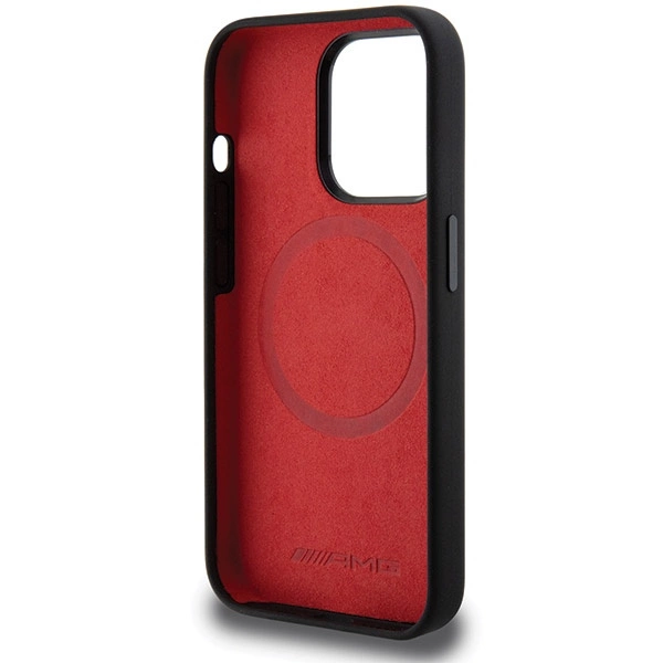 AMG Silicone Large Rhombuses Pattern MagSafe case for iPhone 15 Pro - blackeng