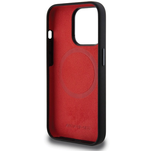 AMG Silicone Carbon Pattern MagSafe case for iPhone 15 Pro Max - blackeng