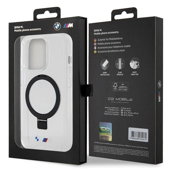 BMW Ring Stand M Collection MagSafe case for iPhone 15 Pro Max - transparenteng