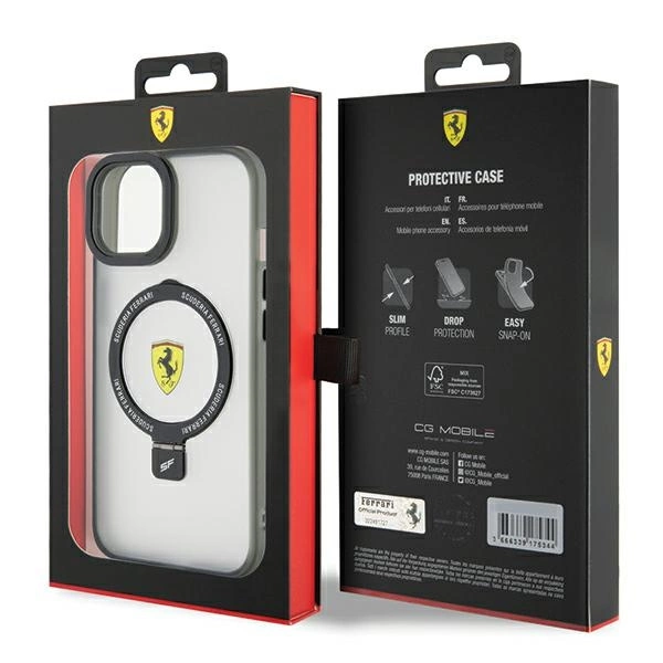 Ferrari Ring Stand 2023 Collection MagSafe Case for iPhone 15 Plus / 14 Plus - Transparenteng