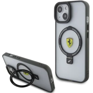 Ferrari Ring Stand 2023 Collection MagSafe Case for iPhone 15 Plus / 14 Plus - Blackeng