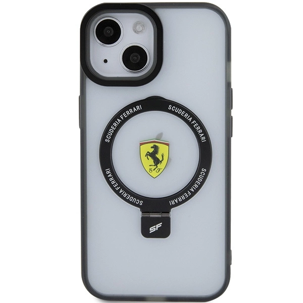 Ferrari Ring Stand 2023 Collection MagSafe Case for iPhone 15 Plus / 14 Plus - Blackeng
