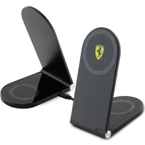 Ferrari Printed Logo MagSafe foldable 2in1 15W inductive charger - blackeng