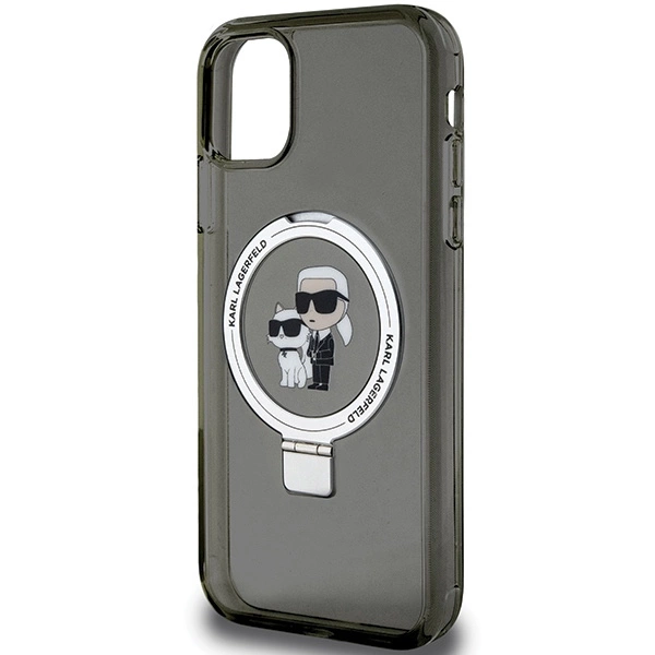 Karl Lagerfeld Ring Stand Karl&Choupette MagSafe case for iPhone 11 / Xr - blackeng