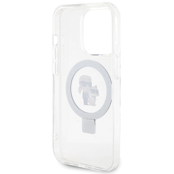 Karl Lagerfeld Ring Stand Karl&Choupette MagSafe case for iPhone 13 Pro / 13 - whiteeng