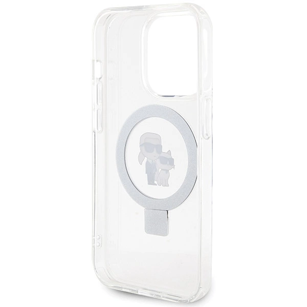Karl Lagerfeld Ring Stand Karl&Choupette MagSafe case for iPhone 13 Pro Max - whiteeng