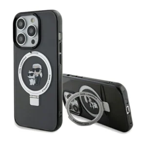Karl Lagerfeld Ring Stand Karl&Choupette MagSafe case for iPhone 14 Pro - blackeng