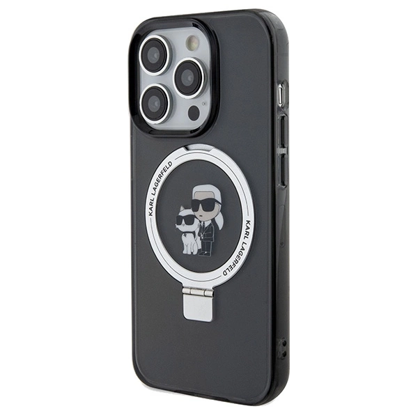 Karl Lagerfeld Ring Stand Karl&Choupette MagSafe case for iPhone 14 Pro Max - blackeng