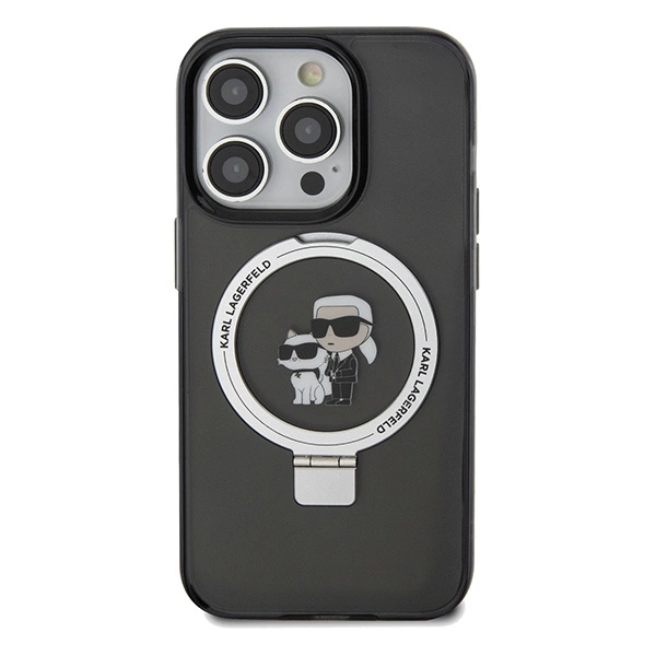 Karl Lagerfeld Ring Stand Karl&Choupette MagSafe case for iPhone 14 Pro Max - blackeng