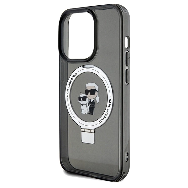 Karl Lagerfeld Ring Stand Karl&Choupette MagSafe case for iPhone 14 Pro Max - blackeng