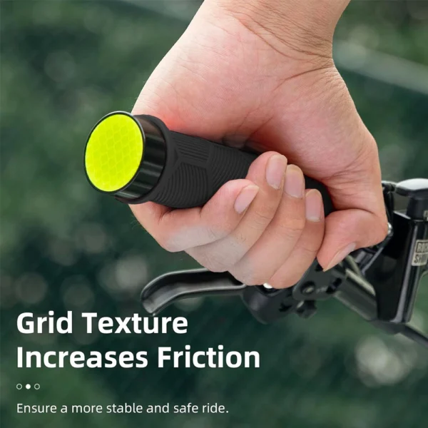 Rockbros 40720007001 bicycle grips with reflector - blackeng