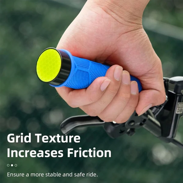 Rockbros 40720007003 bicycle grips with reflector - blueeng