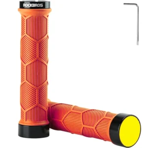 Rockbros 40720007004 bicycle grips with reflector - orangeeng