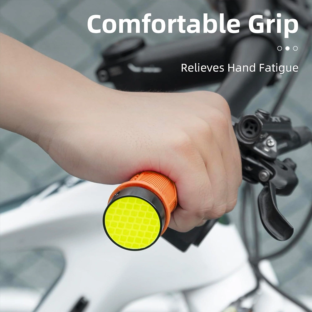 Rockbros 40720007004 bicycle grips with reflector - orangeeng