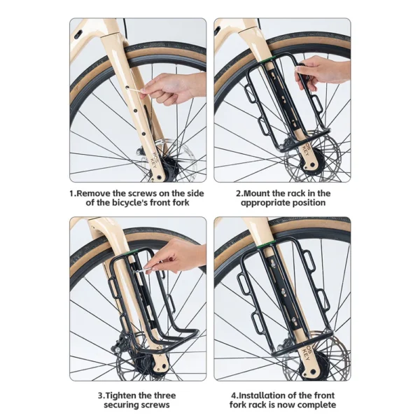 Rockbros 33210010001 front bicycle shelf for bicycle fork - blackeng