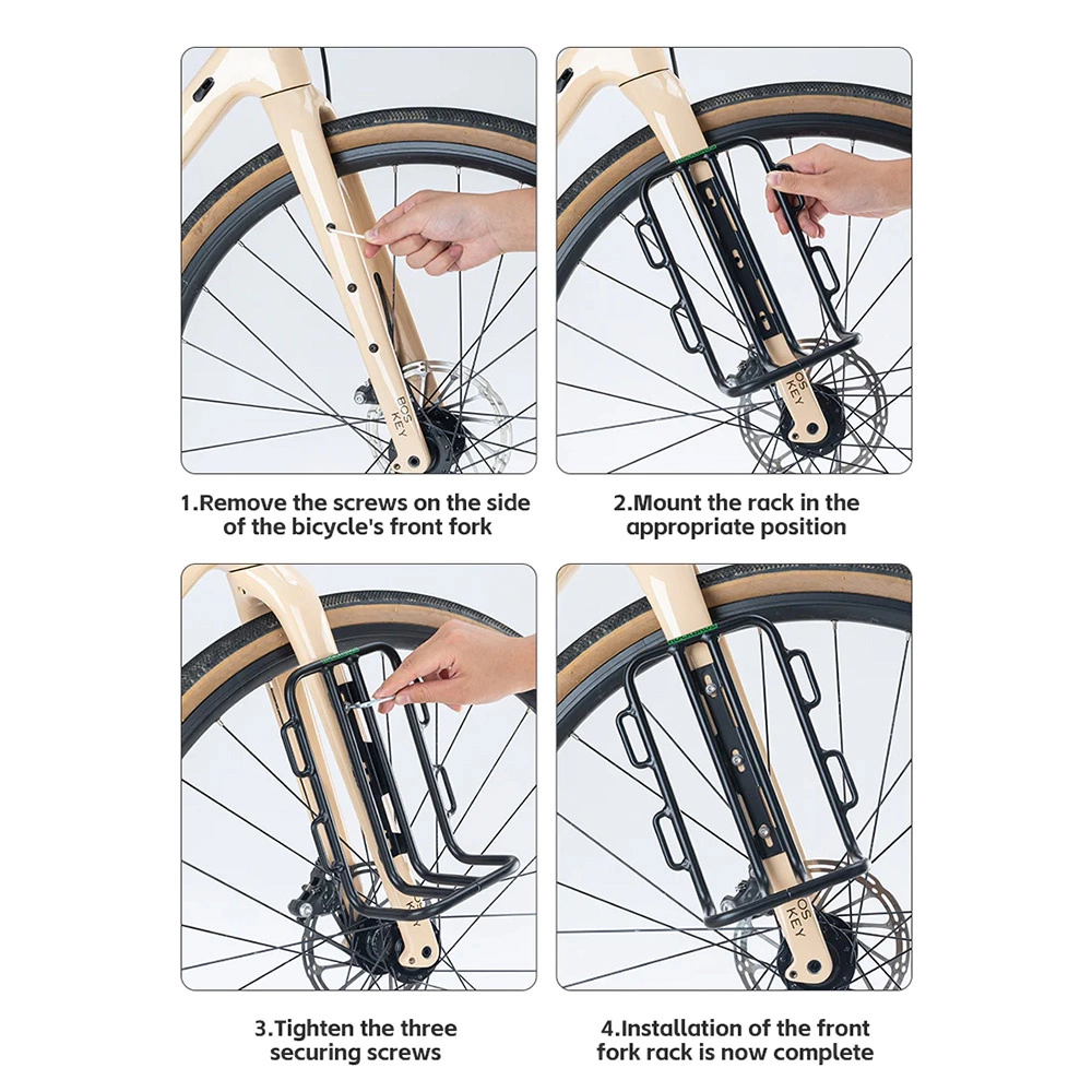 Rockbros 33210010001 front bicycle shelf for bicycle fork - blackeng