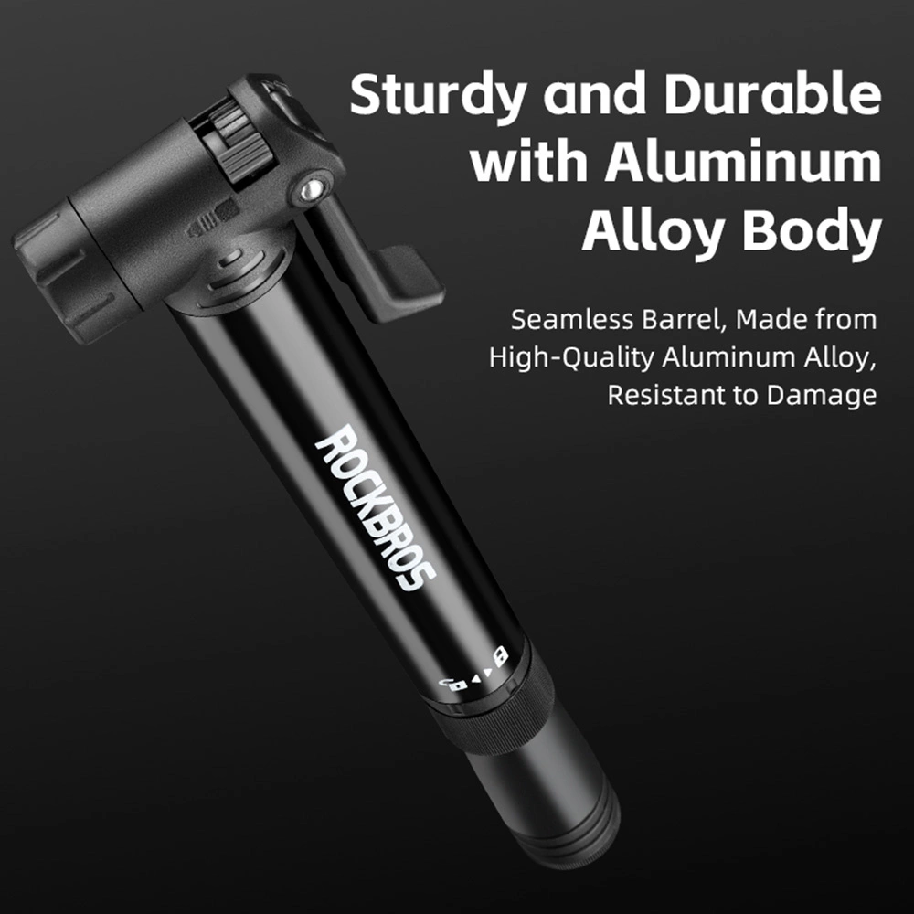 Rockbros 42320010001 Bicycle Pump Hand + Screwdriver - Blackeng