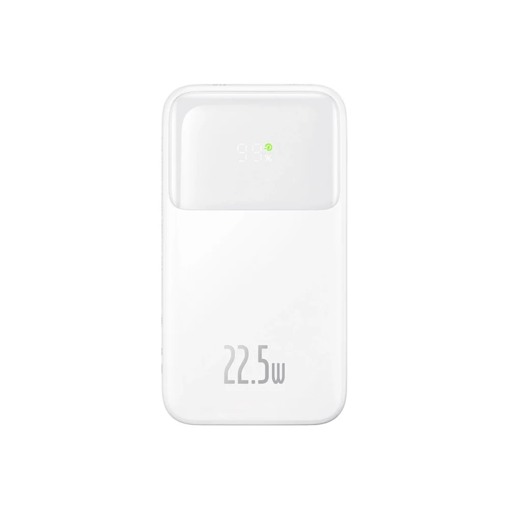Baseus Comet Series powerbank with display 10000mAh 22.5W - white + USB-A - USB-C cableeng