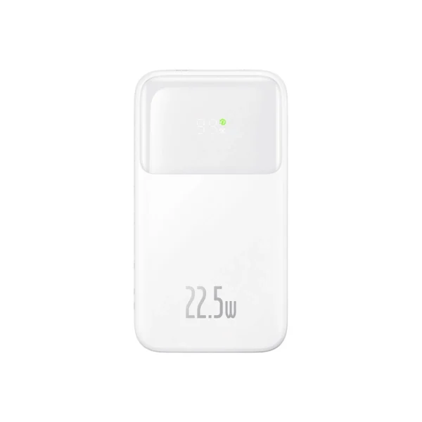 Baseus Comet Series powerbank with display 10000mAh 22.5W - white + USB-A - USB-C cableeng