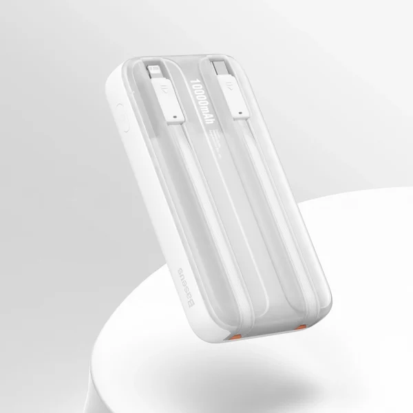 Baseus Comet Series powerbank with display 10000mAh 22.5W - white + USB-A - USB-C cableeng