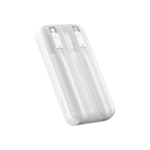 Baseus Comet Series powerbank with display 10000mAh 22.5W - white + USB-A - USB-C cableeng