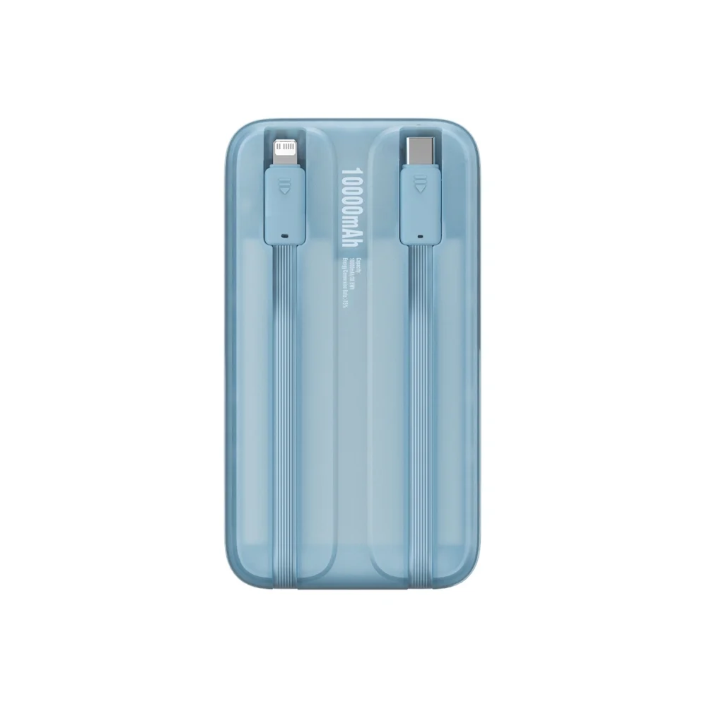Baseus Comet Series powerbank with display 10000mAh 22.5W - blue + USB-A - USB-C cable 0.3m - whiteeng