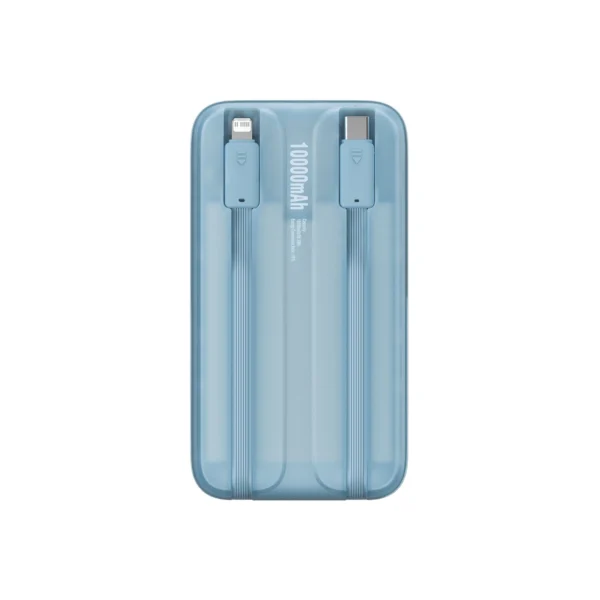 Baseus Comet Series powerbank with display 10000mAh 22.5W - blue + USB-A - USB-C cable 0.3m - whiteeng