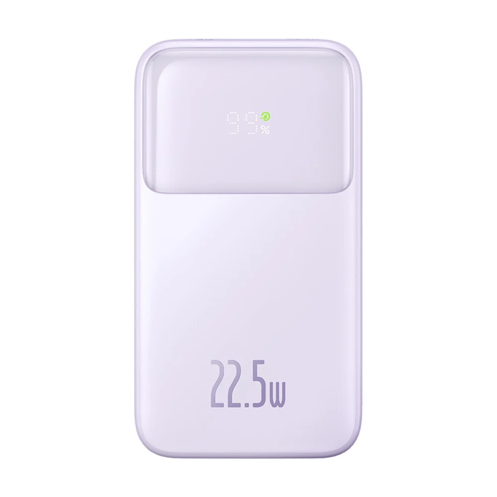 Baseus Comet Series powerbank with display 10000mAh 22.5W - purple + USB-A / USB-C cableeng