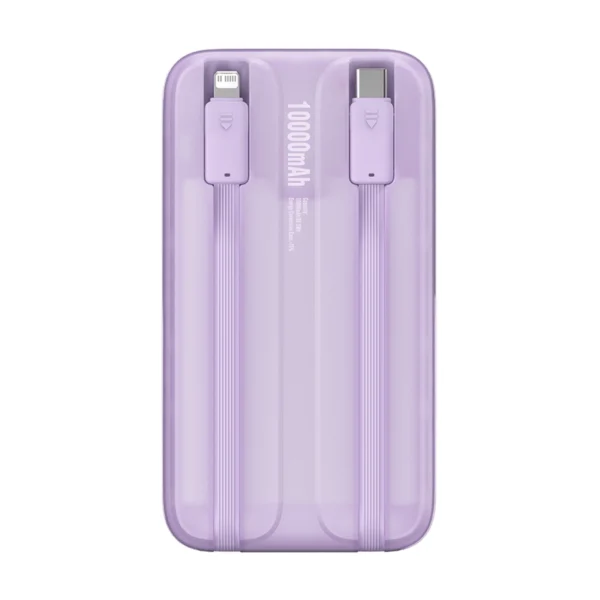 Baseus Comet Series powerbank with display 10000mAh 22.5W - purple + USB-A / USB-C cableeng