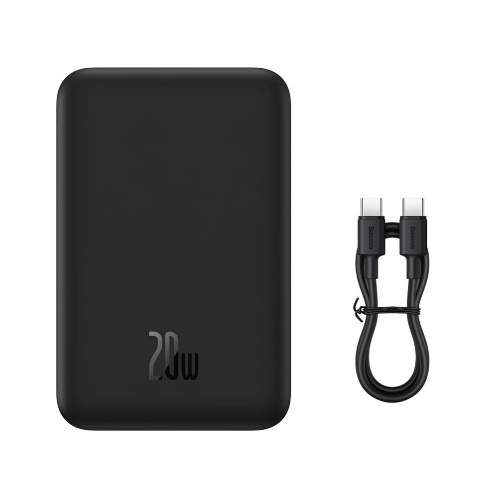 Baseus Magnetic Mini 20000 mAh 20W Powerbank - black + USB-C / USB-C cableeng