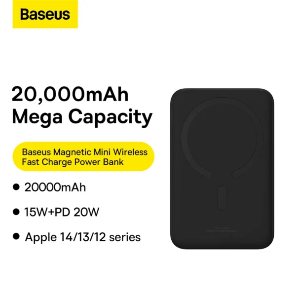 Baseus Magnetic Mini 20000 mAh 20W Powerbank - black + USB-C / USB-C cableeng