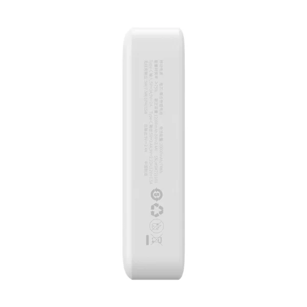 Baseus Magnetic Mini 20000 mAh 20W power bank - white + USB-C / USB-C cableeng