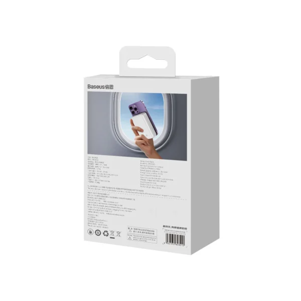 Baseus Magnetic Mini 20000 mAh 20W power bank - white + USB-C / USB-C cableeng