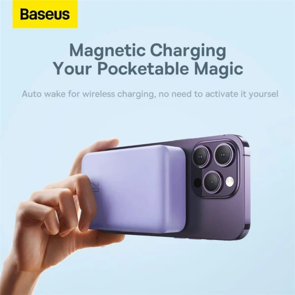Baseus Magnetic Mini 20000 mAh 20W Powerbank - purple + USB-C / USB-C cableeng