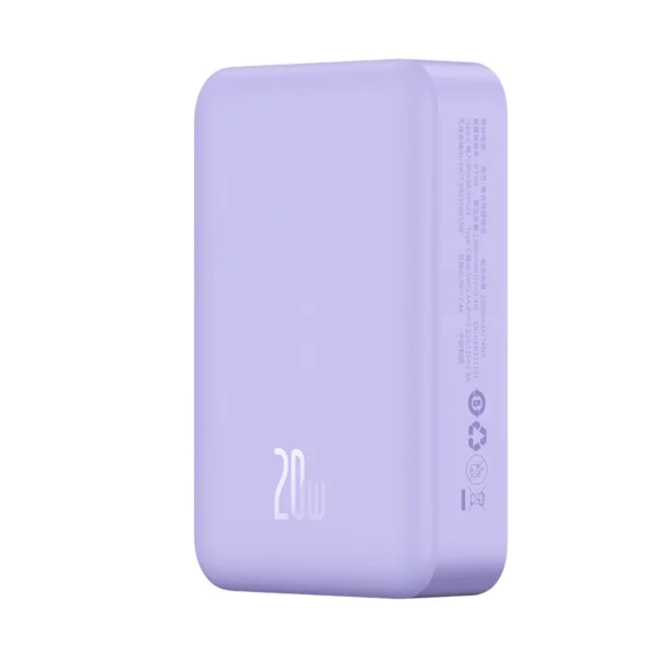 Baseus Magnetic Mini 20000 mAh 20W Powerbank - purple + USB-C / USB-C cableeng