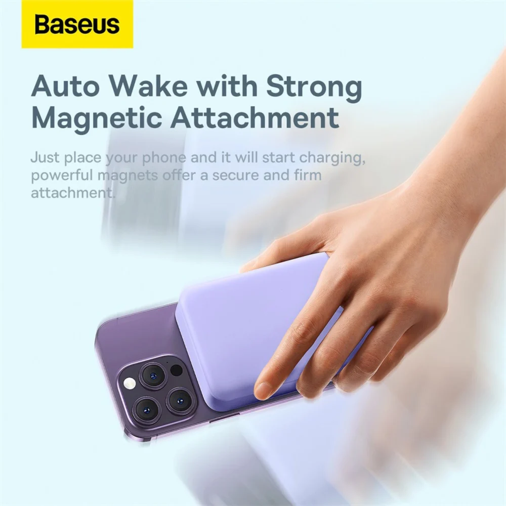 Baseus Magnetic Mini 20000 mAh 20W Powerbank - purple + USB-C / USB-C cableeng