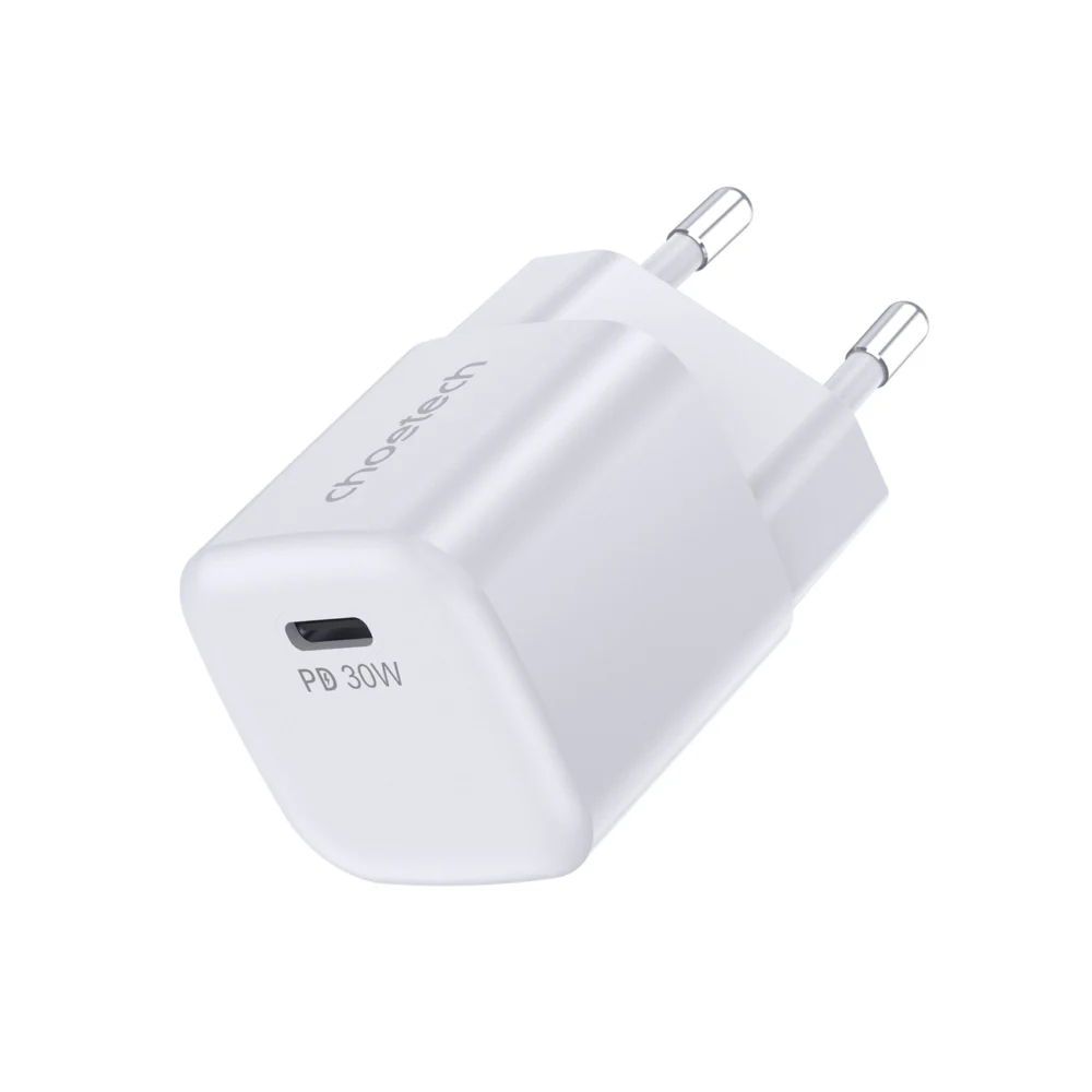 Choetech PD5007 USB-C PD 30W GaN wall charger - whiteeng