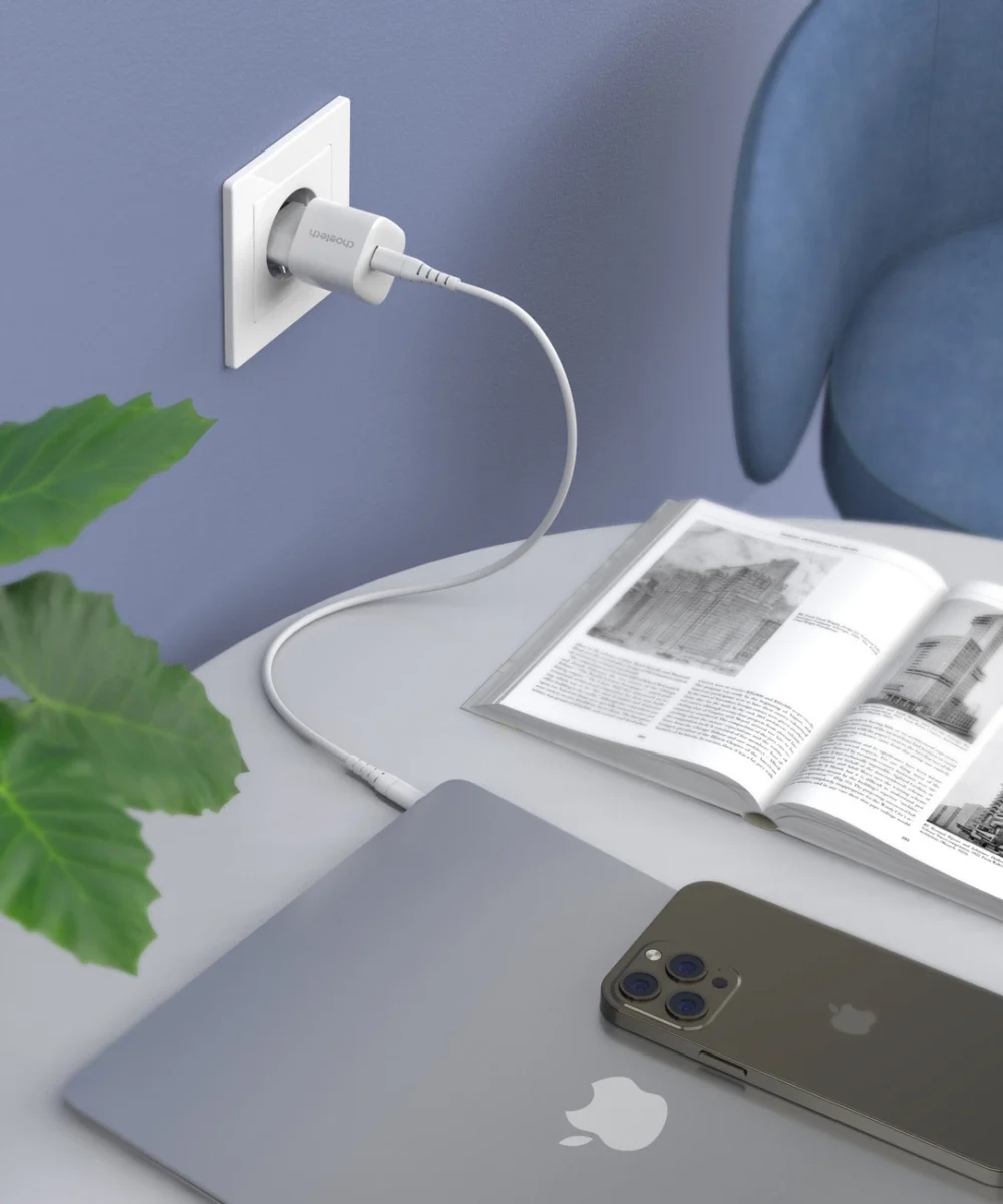 Choetech PD5007 USB-C PD 30W GaN wall charger - whiteeng