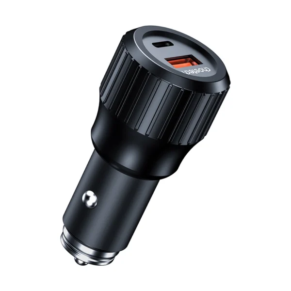 Choetech TC0010 USB-C USB-A PD 63W car charger - blackeng