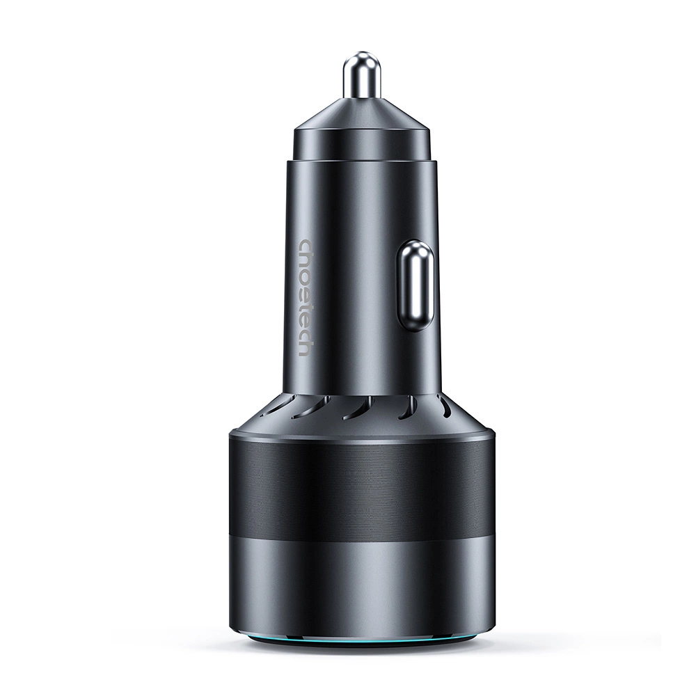 Choetech TC0010 USB-C USB-A PD 63W car charger - blackeng