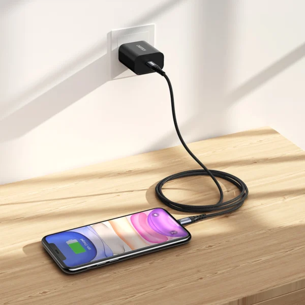 Choetech IP0041 USB-C / Lightning MFi 480Mb/s 3A 2 m cable - blackeng