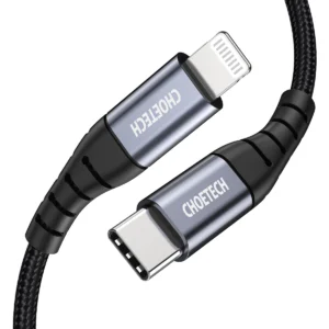 Choetech IP0041 USB-C / Lightning MFi 480Mb/s 3A 2 m cable - blackeng
