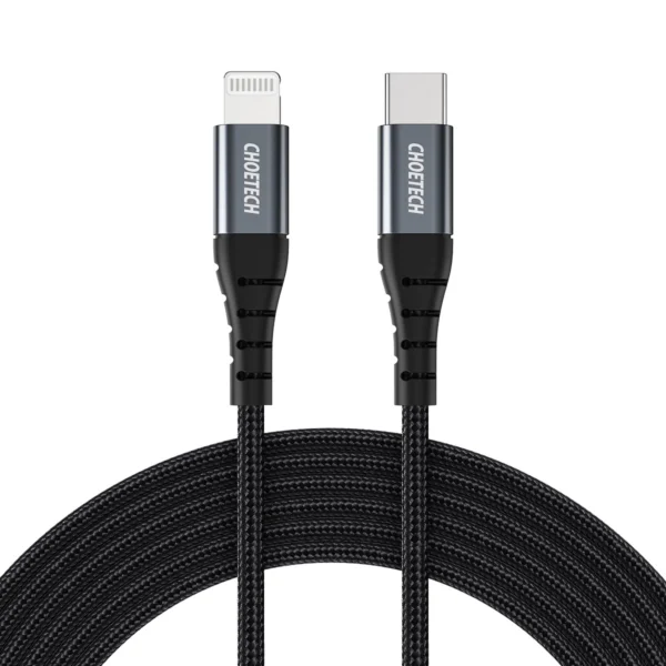 USB-C - Lightning Choetech IP0042 MFi cable 480Mb/s 3A 3m - blackeng