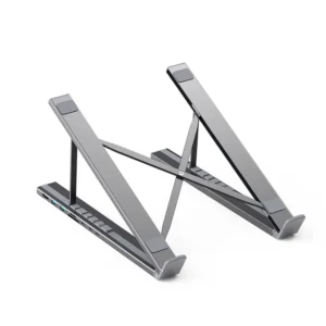 7in1 laptop stand Choetech HUB-M48 PD USB-C SD TF USB-A HDMI 100W + USB-C cable - grayeng