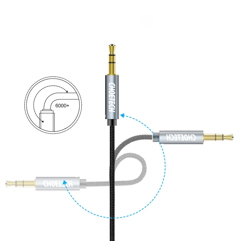 Choetech AUX002 cable mini jack 3.5mm (male) / mini jack 3.5mm (male) 1.2m - blackeng
