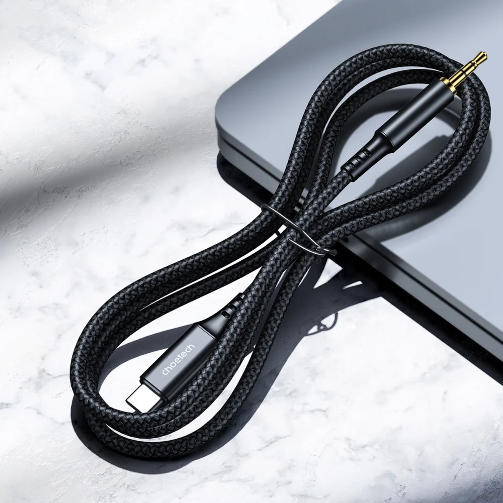 Choetech AUX008 USB-C / mini jack 3.5mm cable 2 m - blackeng