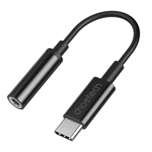 Choetech AUX003 USB-C / DC 3.5mm audio adapter - blackeng